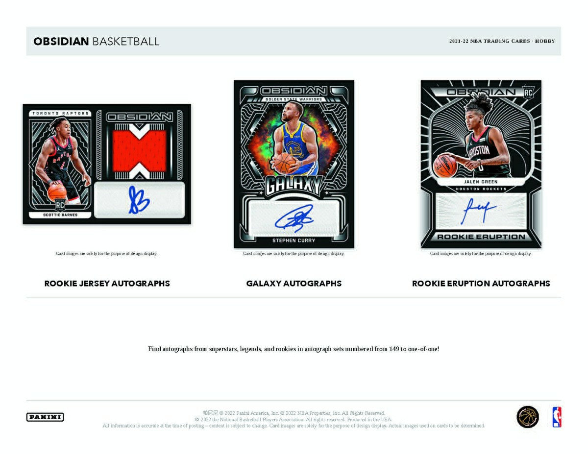 2021/22 Panini Obsidian Basketball NBA Hobby Box - Taass for sale