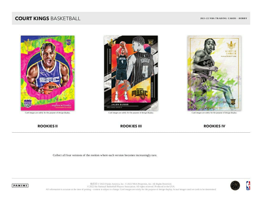2021/22 Panini Court Kings Basketball Hobby Box NBA - Taass outlet