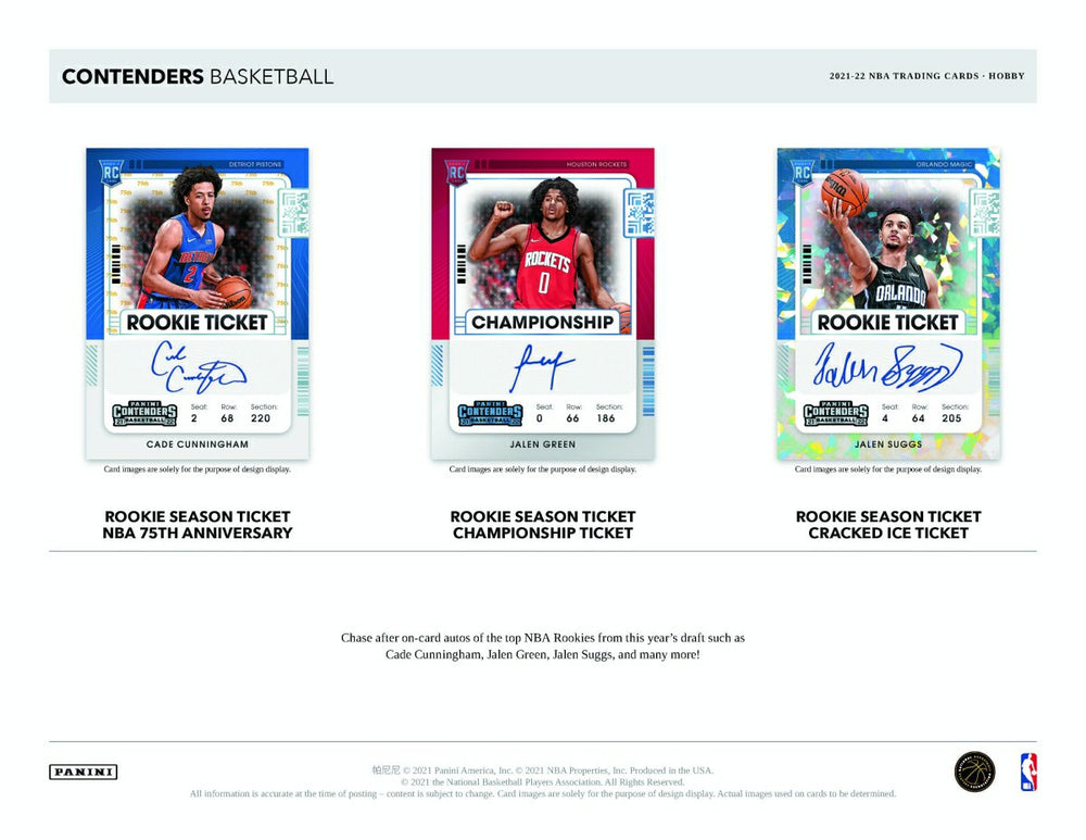 2021/22 Panini Contenders Basketball Hobby Box NBA - Taass discount