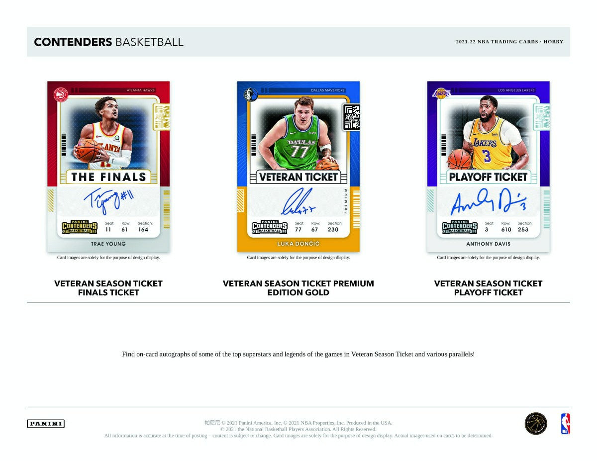 2021/22 Panini Contenders Basketball Hobby Box NBA - Taass discount