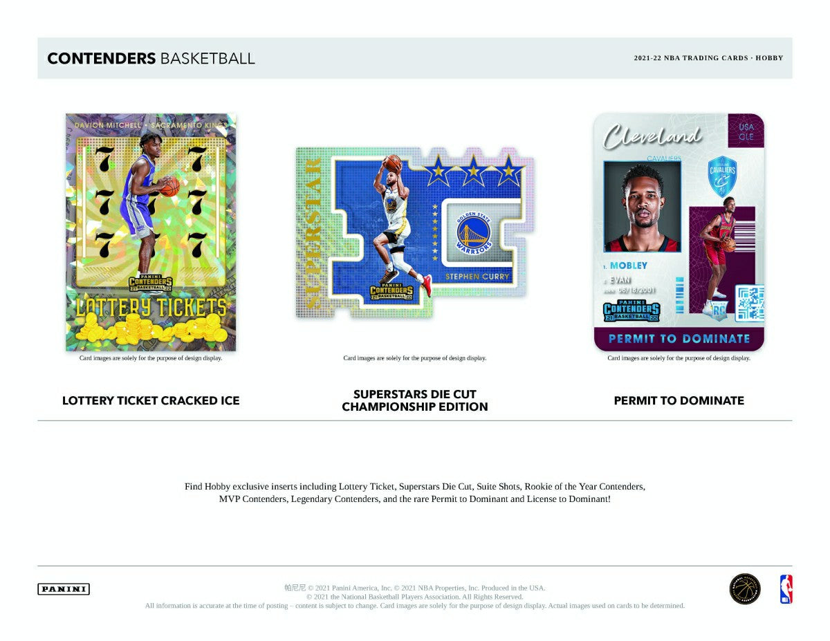 2021/22 Panini Contenders Basketball Hobby Box NBA - Taass discount