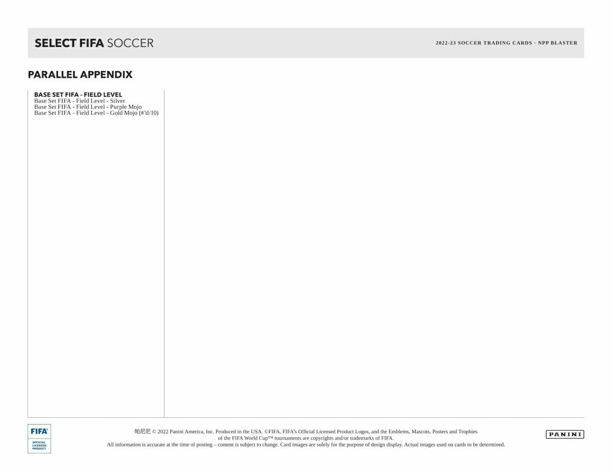 2022/23 Panini Select FIFA Soccer Asia Tmall Box - Taass outlet