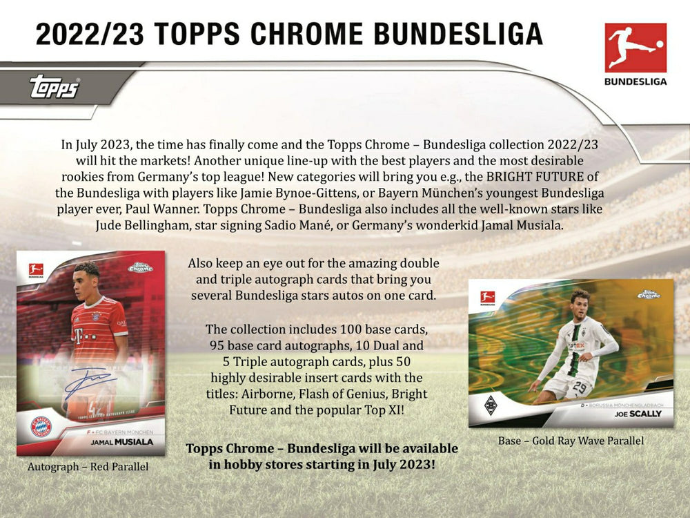 2022/23 Topps Chrome Bundesliga Soccer Hobby Pack - Taass discount