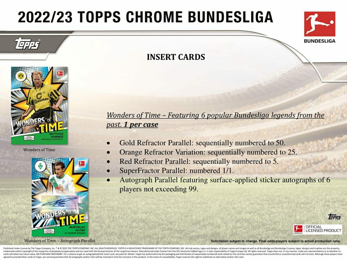2022/23 Topps Chrome Bundesliga Soccer Hobby Pack - Taass discount