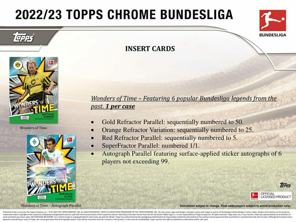 2022/23 Topps Chrome Bundesliga Soccer Hobby Pack - Taass discount