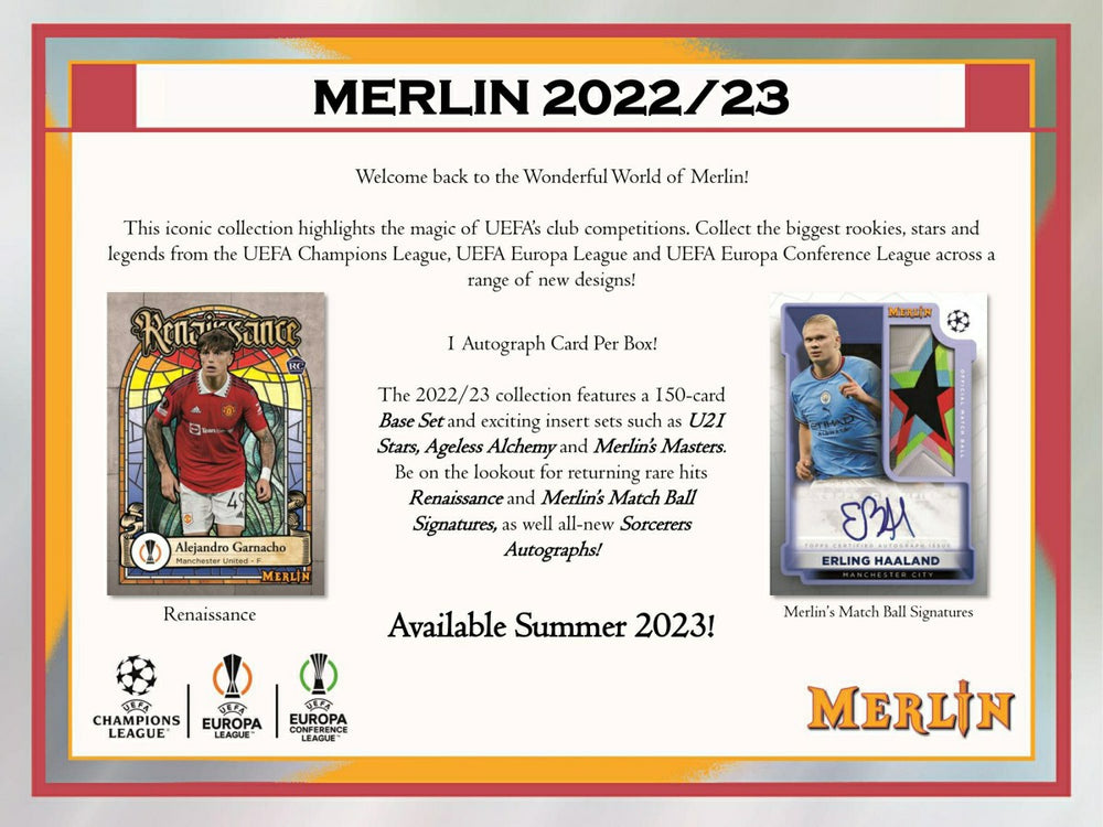 2022/23 Topps Merlin Chrome UEFA Club Competitions Soccer Hobby Box - Taass US