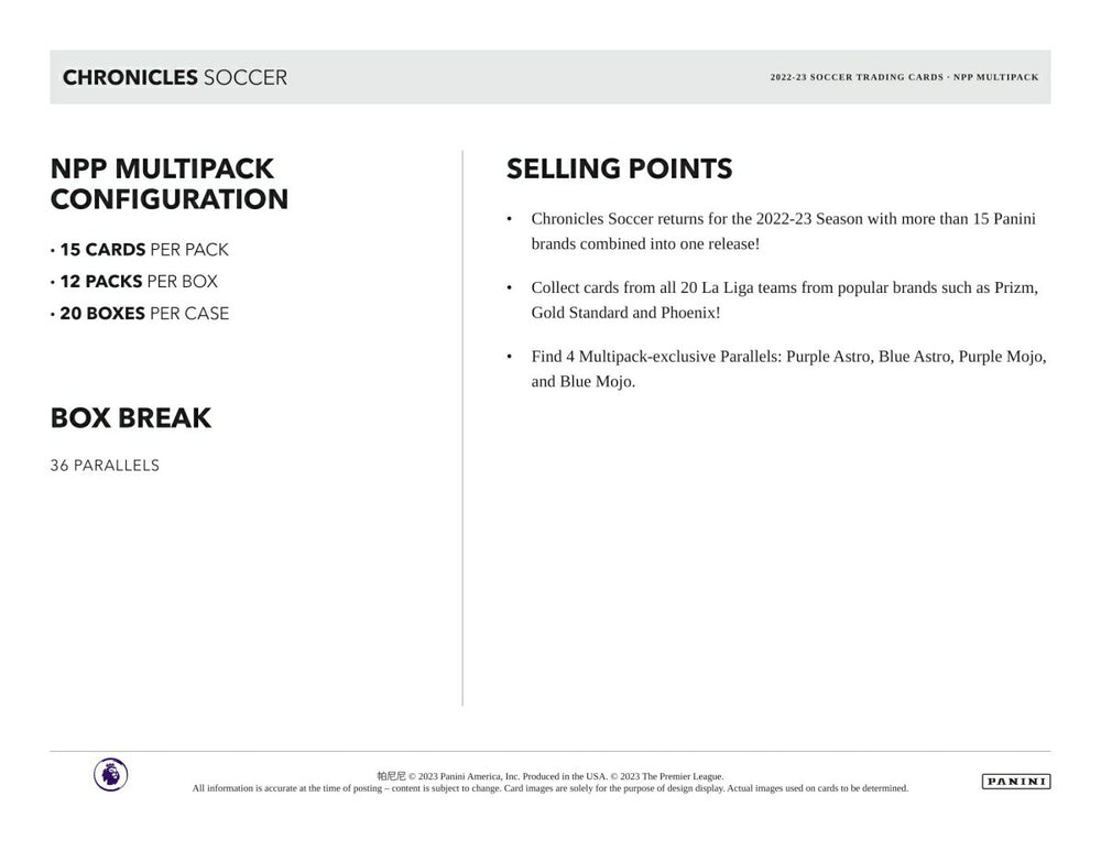 2022/23 Panini Chronicles Soccer Multi-Pack Box - Taass Online