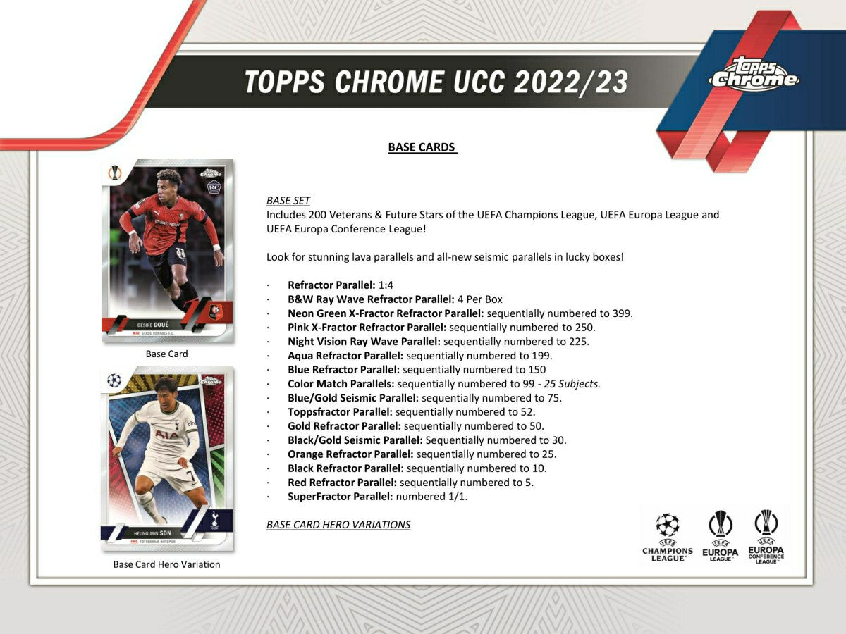 2022/23 Topps Chrome UEFA Club Competitions Soccer Lite Box - Taass on sale