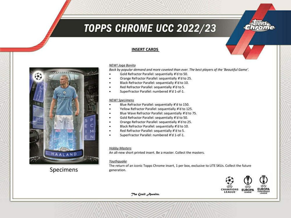 2022/23 Topps Chrome UEFA Club Competitions Soccer Lite Box - Taass on sale
