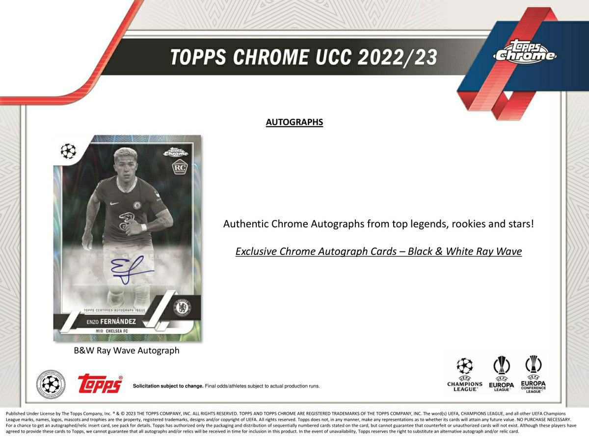2022/23 Topps Chrome UEFA Club Competitions Soccer Lite Box - Taass on sale