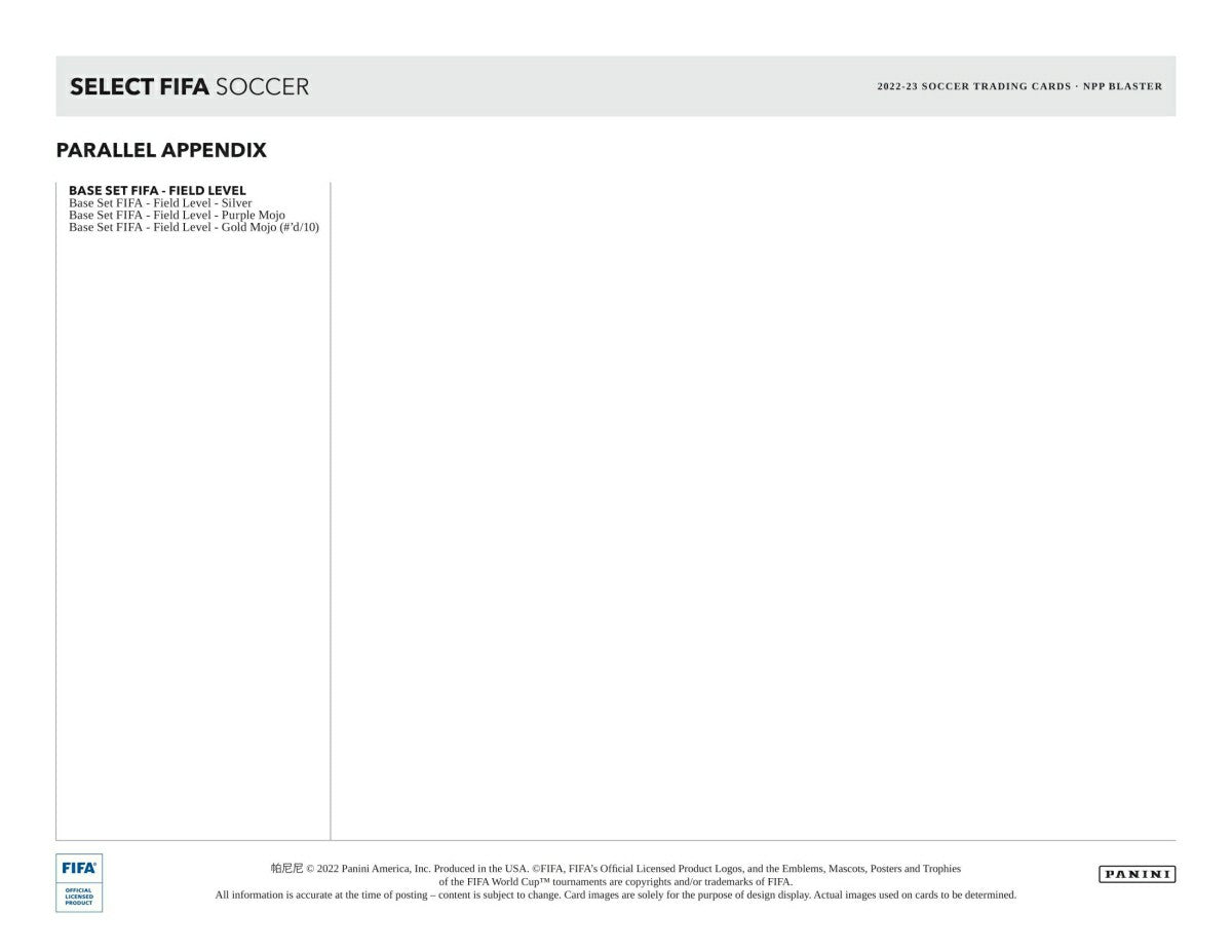 2022/23 Panini Select FIFA Soccer Blaster Box - Taass sale
