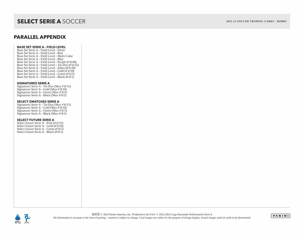 2022/23 Panini Select Serie A  Soccer Hobby Box - Taass for sale