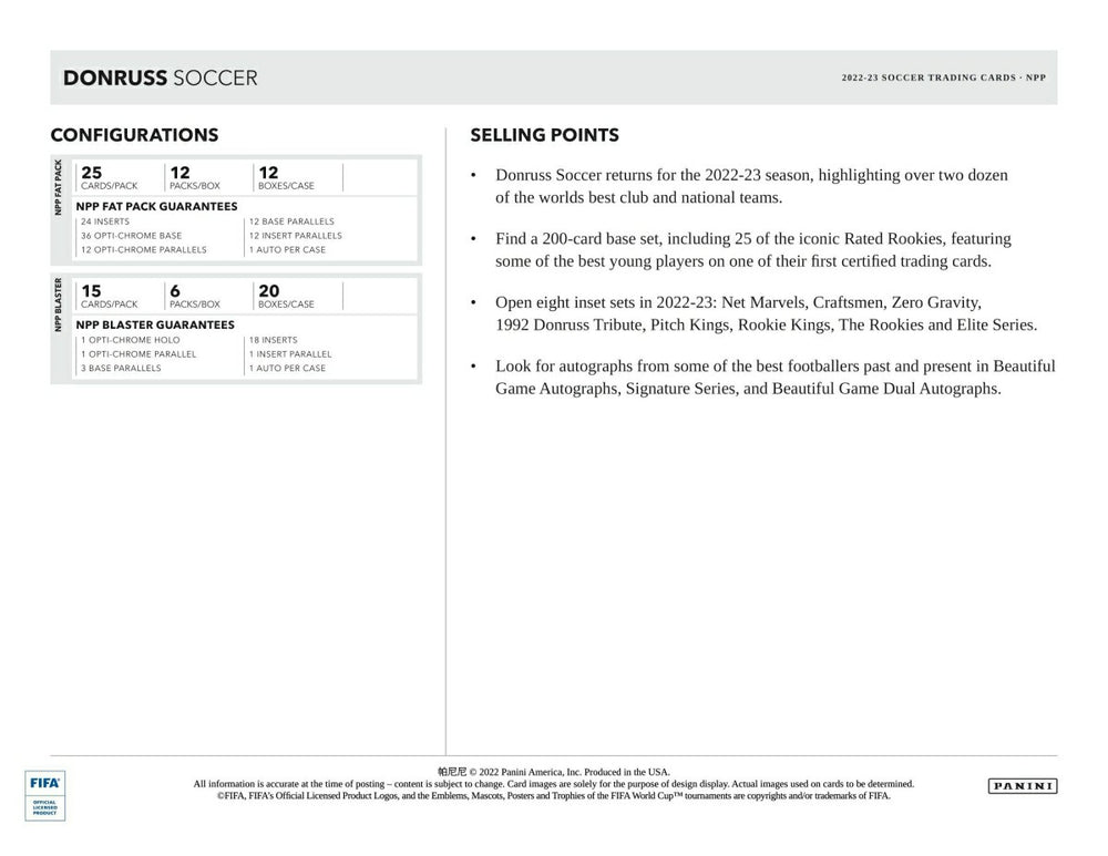 2022/23 Panini Donruss Soccer (Fußball) Fat-Pack - Taass discount
