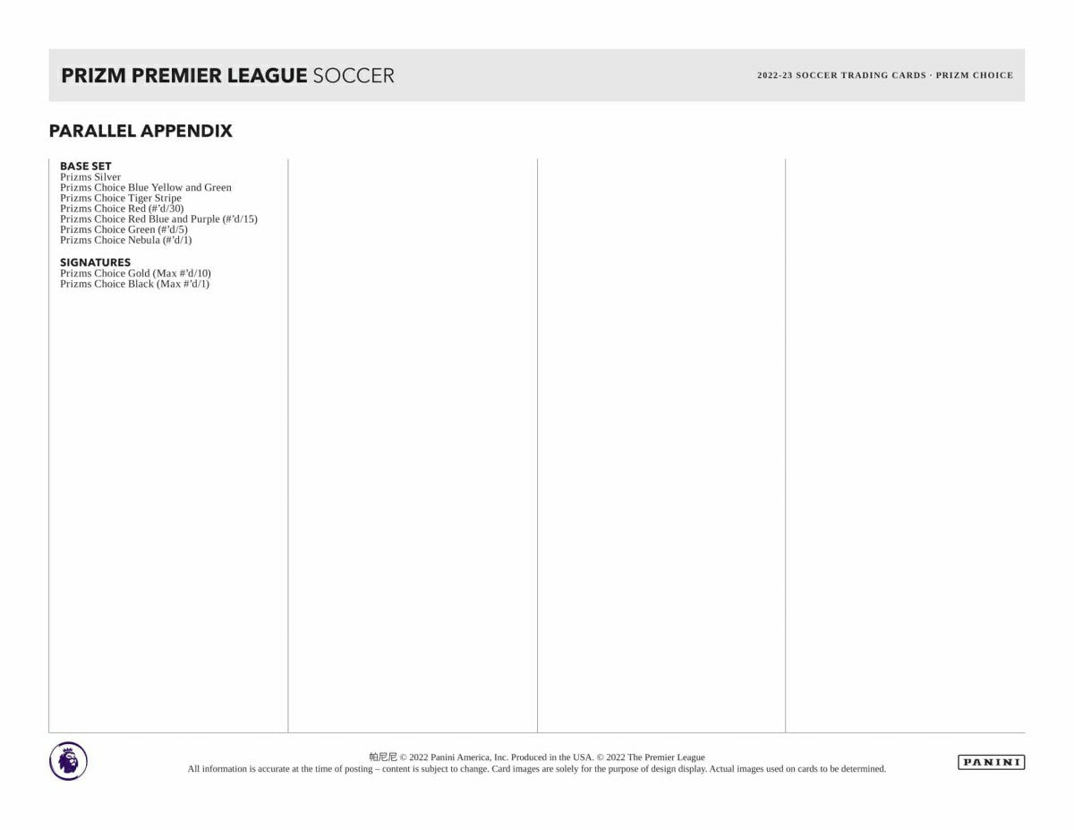 2022/23 Panini Prizm Premier League Soccer EPL Choice Box - Taass Online