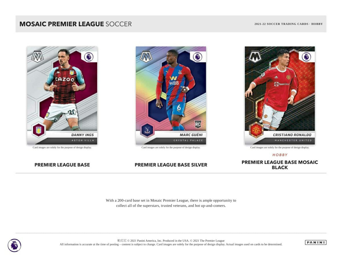 2021/22 Panini Mosaic Premier League EPL Soccer Hobby Booster Pack - Taass US