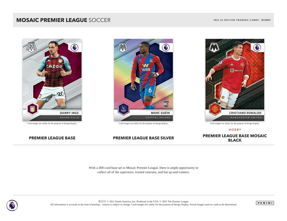 2021/22 Panini Mosaic Premier League EPL Soccer Hobby Booster Pack - Taass US