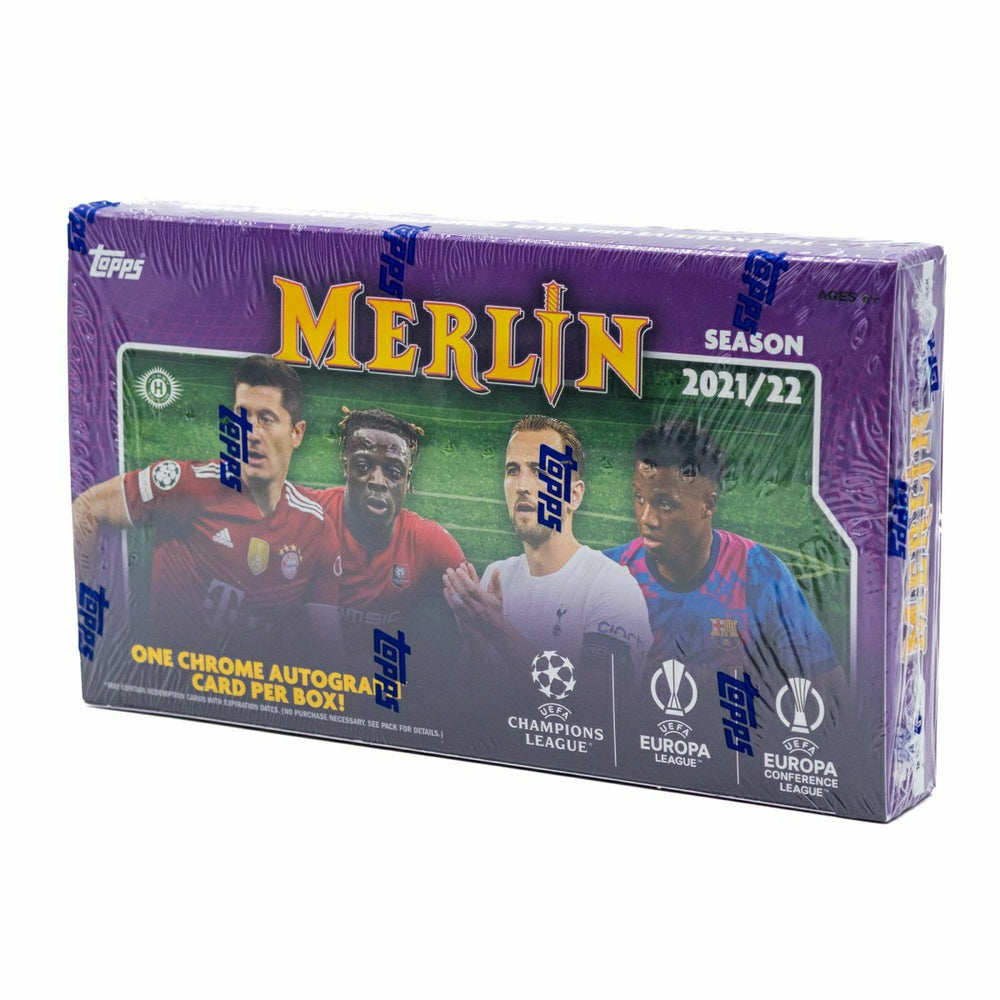 2021/22 Topps UEFA Champions League Merlin Chrome Soccer Hobby Box - Taass sale
