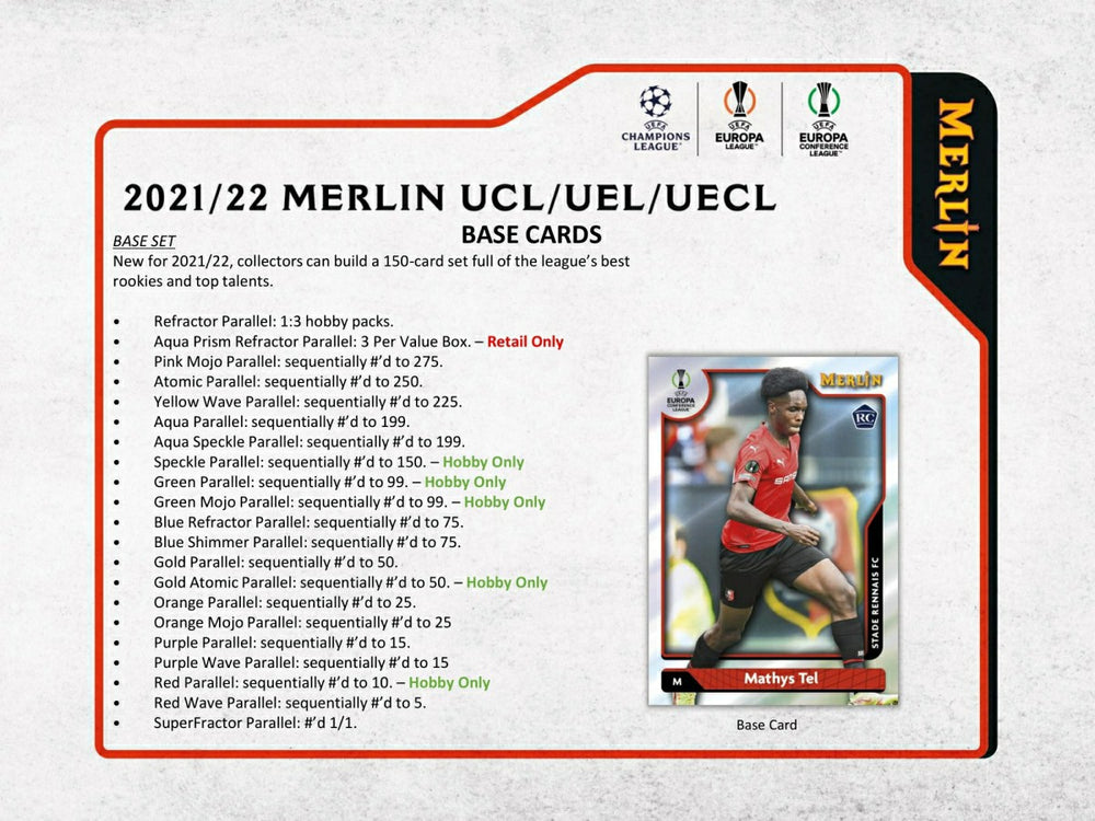 2021/22 Topps UEFA Champions League Merlin Chrome Soccer Hobby Box - Taass sale