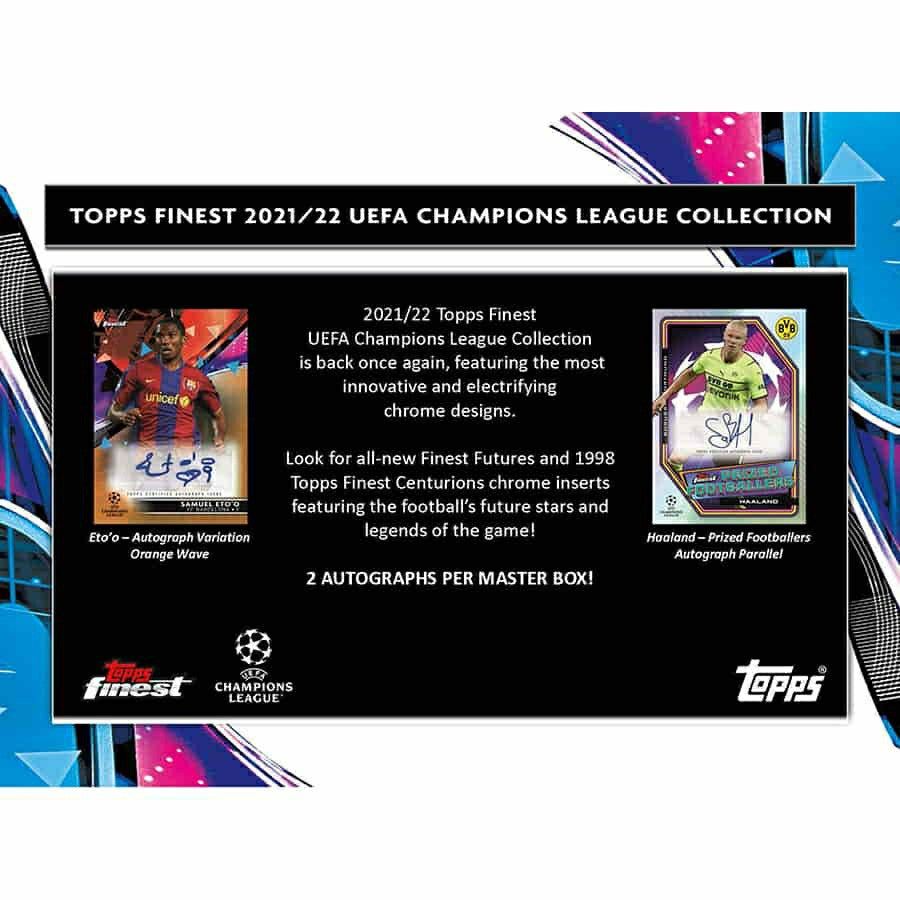 2021/22 Topps Finest UEFA Champions League Soccer Hobby Box - Taass Online