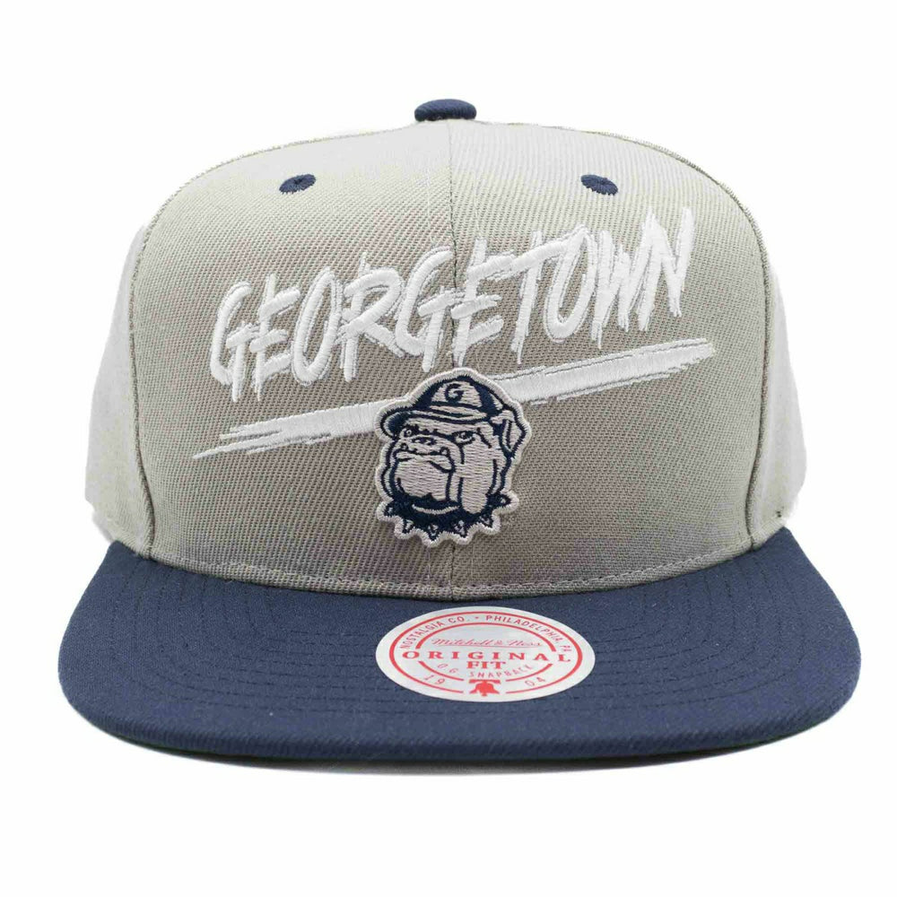 Georgetown Hoyas Transcript Mitchell & Ness Snapback NCAA Cap - Taass US