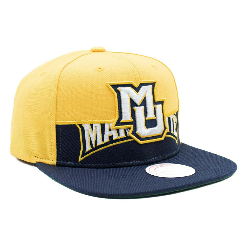 Marquette Golden Eagles Half N Half Snapback NCAA Cap Yellow - Taass outlet
