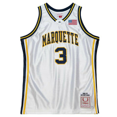Dwyane Wade #3 Marquette University 2002-03 Authentic NCAA Jersey White - Taass US