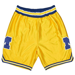 Michigan Wolverines 1991-92 Mitchell & Ness Authentic NCAA Shorts Yellow - Taass on sale